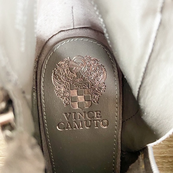 Vince Camuto Nethera Gray Perforated Leather Pointed Toe Ankle Booties 11M - Picture 11 of 12